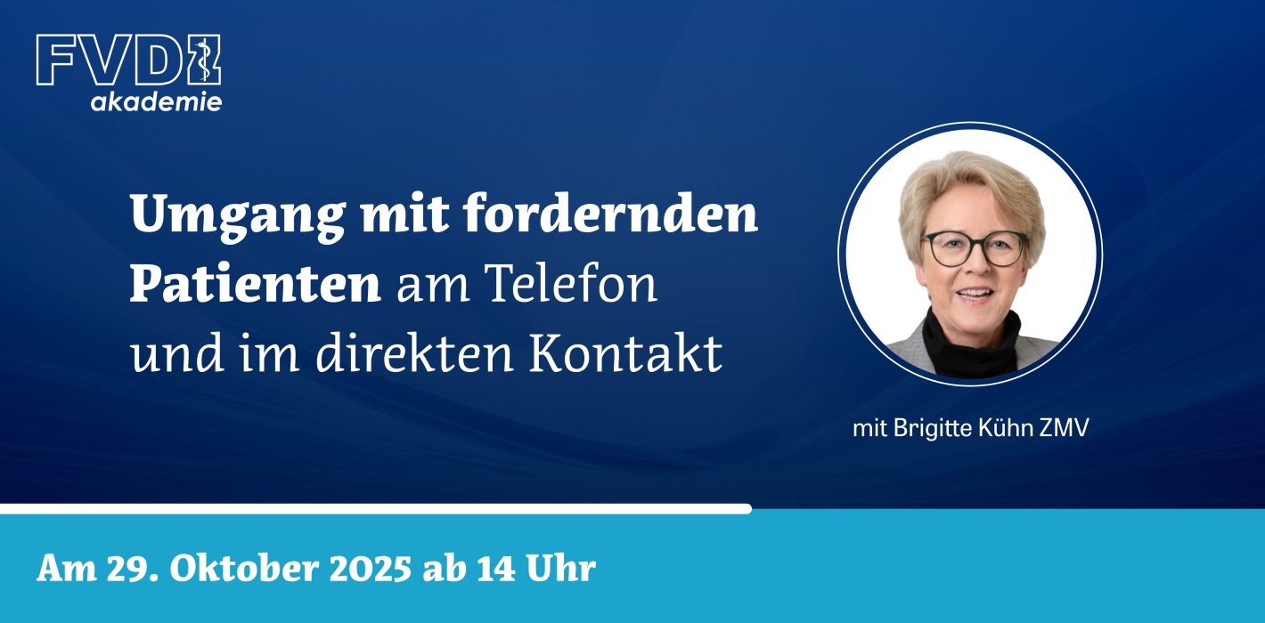 FVDZ-Webinar: Umgang mit fordernden Patienten am Telefon und im direkten Kontakt