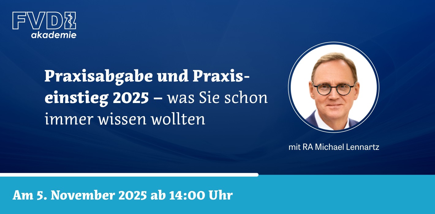 FVDZ-Webinar mit Michael Lennartz zu Praxisabgabe und Praxiseinstieg 2025
