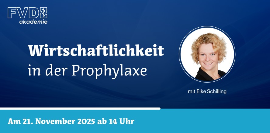 FVDZ-Webinar zu Wirtschaftlichkeit in der Prophylaxe