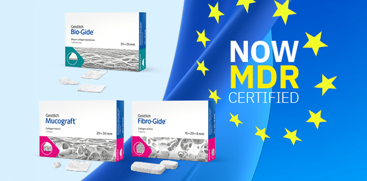 Geistlich Kollagen-Portfolio erhält EU-MDR-Zertifizierung