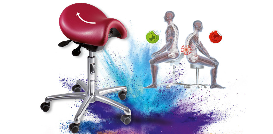 Muskel-Skelett-Beschwerden mit dem Bambach® Sattelsitz vorbeugen