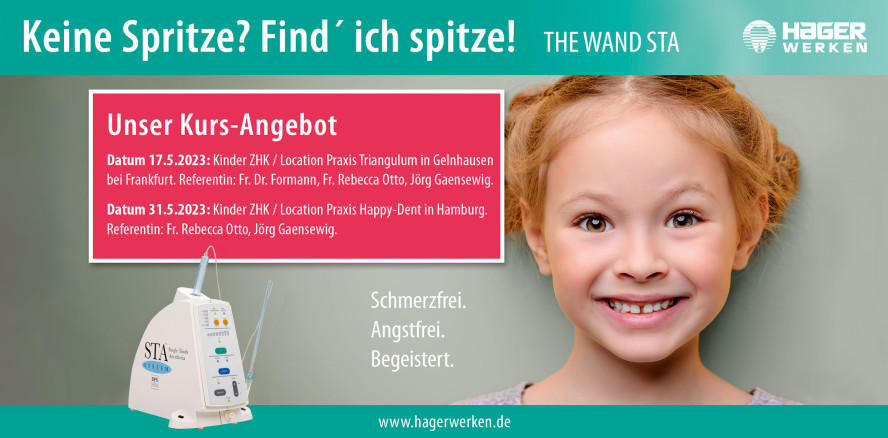 Neues Kursangebot zur computergesteuerten Lokalanästhesie