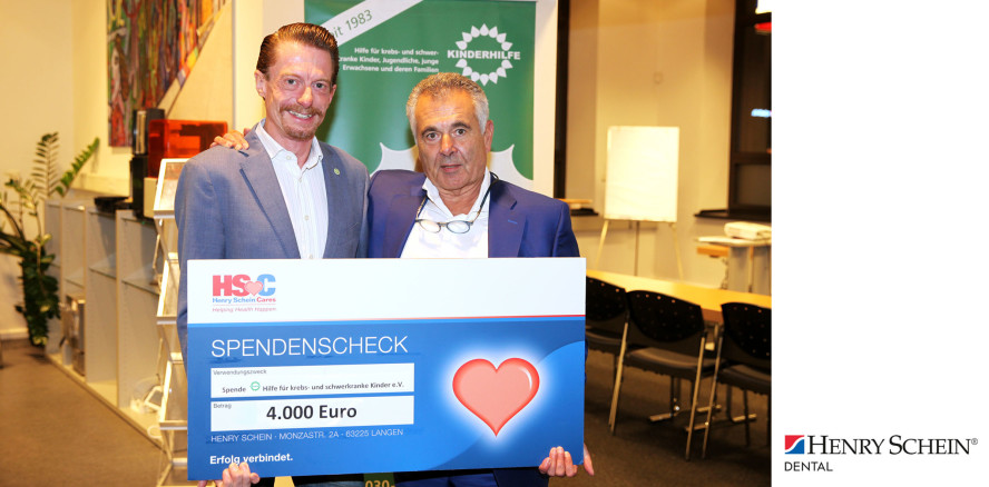 Henry Schein spendet 4.000 Euro an KINDERHILFE in Berlin