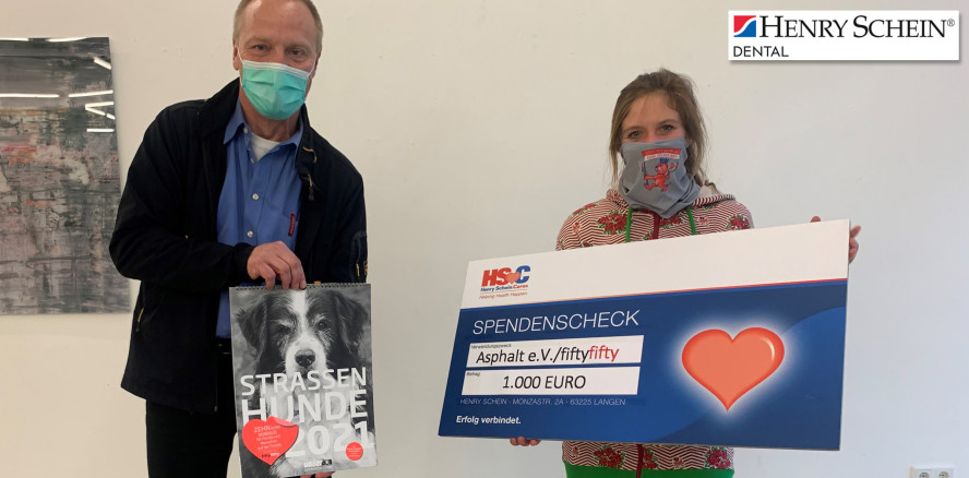 Henry Schein Dental spendet 1.000 Euro an Asphalt e.V.