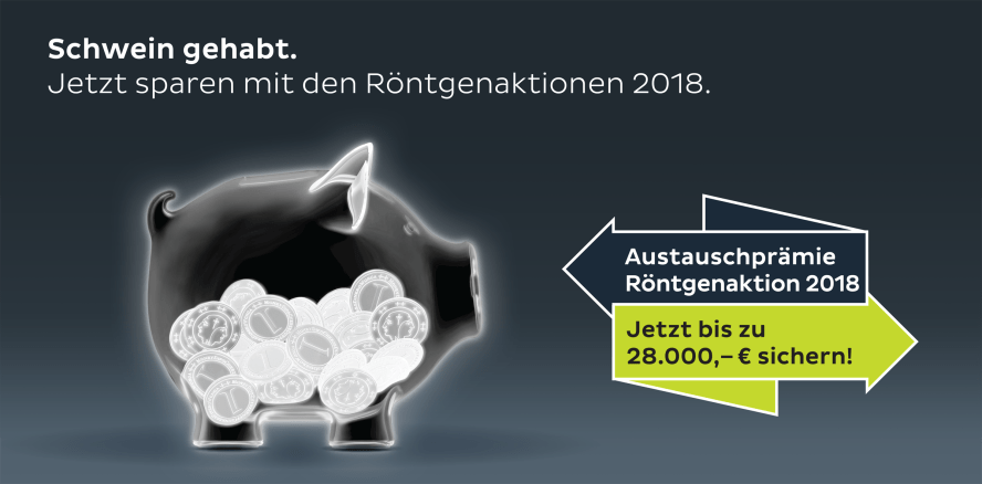 Schwein gehabt. Jetzt sparen mit den Röntgenaktionen 2018