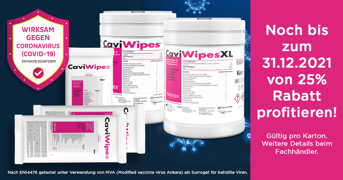 Get the CaviWipes: 25% Rabatt noch bis zum 31. Dezember!