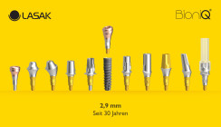 Vollwertige schmale Implantate BioniQ® mit Ø 2,9mm: stabil und prothetisch vielseitig