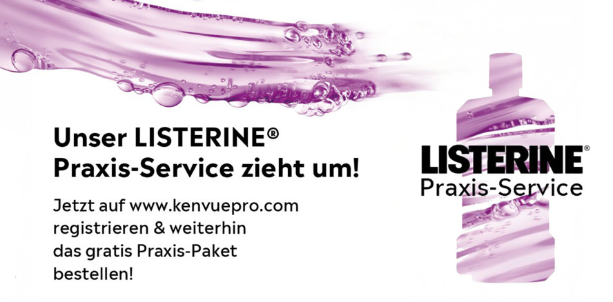 LISTERINE® Praxis-Service zieht um: ab sofort auf Kenvue Health Professionals