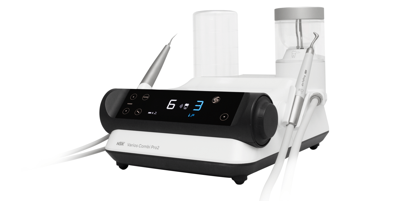 Varios Combi Pro2 – das neue Prophy­laxe-Kombinationsgerät von NSK