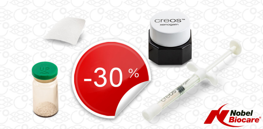 Aktion bei Nobel Biocare: Minus 30 Prozent auf alle creos Produkte