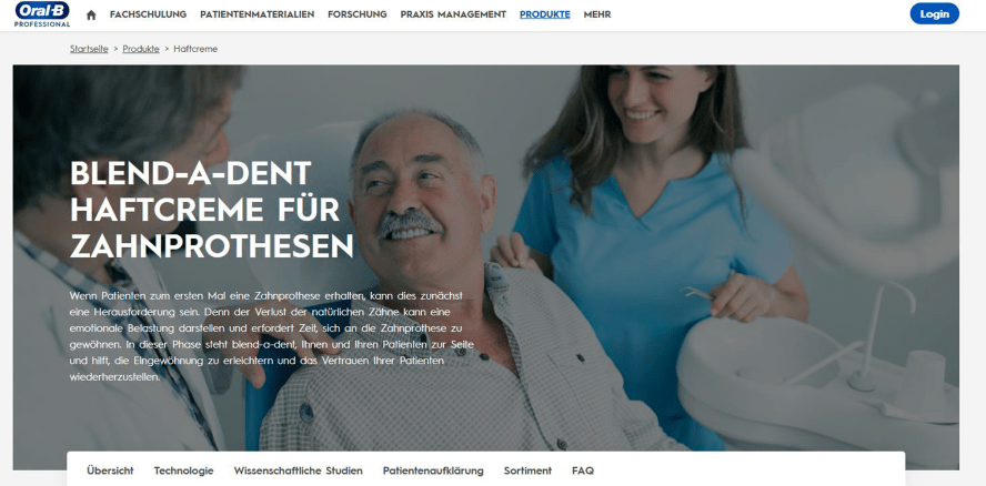 Oral-B Professional bricht das Tabu rund um Haftcreme mit neuer Infoseite