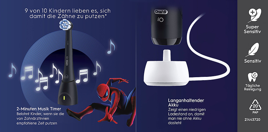 Wenn Zähneputzen zum Abendteuer wird: Die Oral-B iO Kids jetzt Spider-Man Design