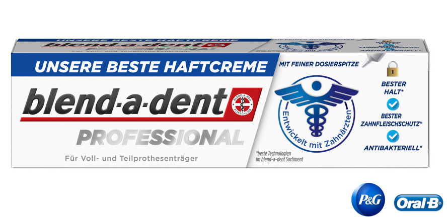 Für sicheren Halt: Die neue blend-a-dent Professional Haftcreme