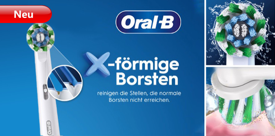 Oral-B launcht neue Aufsteckbürsten mit X-förmigen Borsten