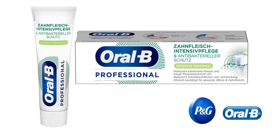 NEU: „Oral-B Professional Zahnfleisch-Intensivpflege & Antibakterieller Schutz“