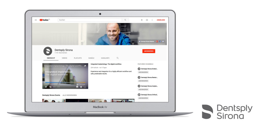 Dentsply Sirona auf YouTube: 2 Millionen Aufrufe
