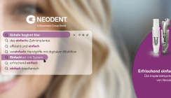 Lächeln beginnt hier. Mit Innovationen von Neodent, die Ihren Praxisalltag vereinfachen.