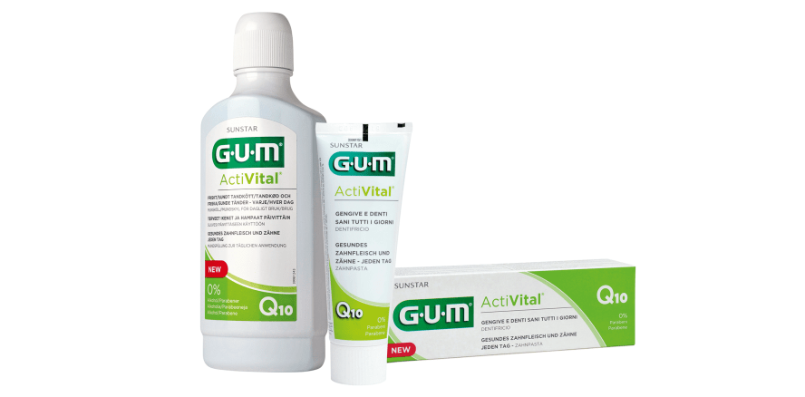 Zahnpasta GUM® ActiVital® Q10 überzeugt Stiftung Warentest
