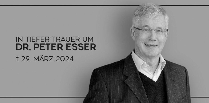 Dr. Peter Esser, Gründer der ZA, im März verstorben