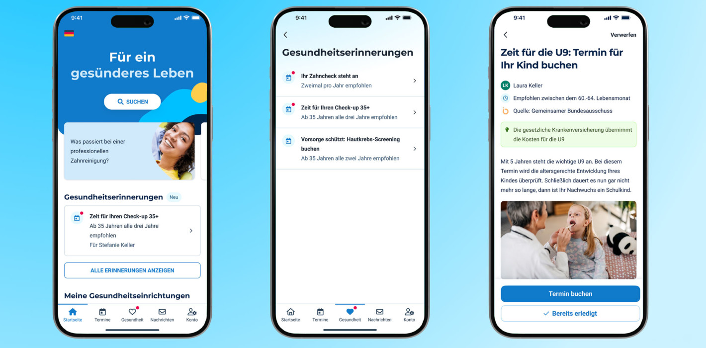 Doctolib führt digitale Gesundheitserinnerungen ein