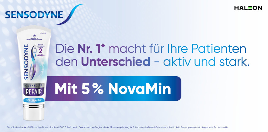 NovaMin: Machen Sie den Unterschied für Ihre Patienten mit Sensodyne Clinical Repair