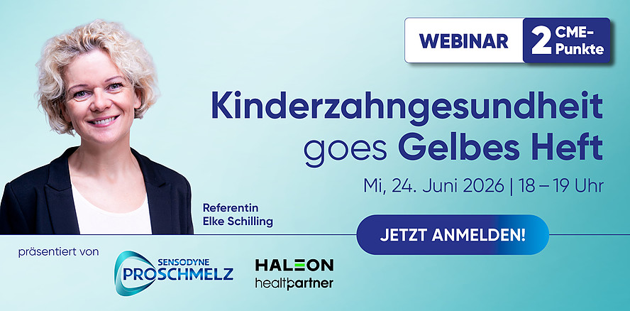 HALEON Webinar mit 2 CME-Punkten: Kinderzahngesundheit goes Gelbes Heft