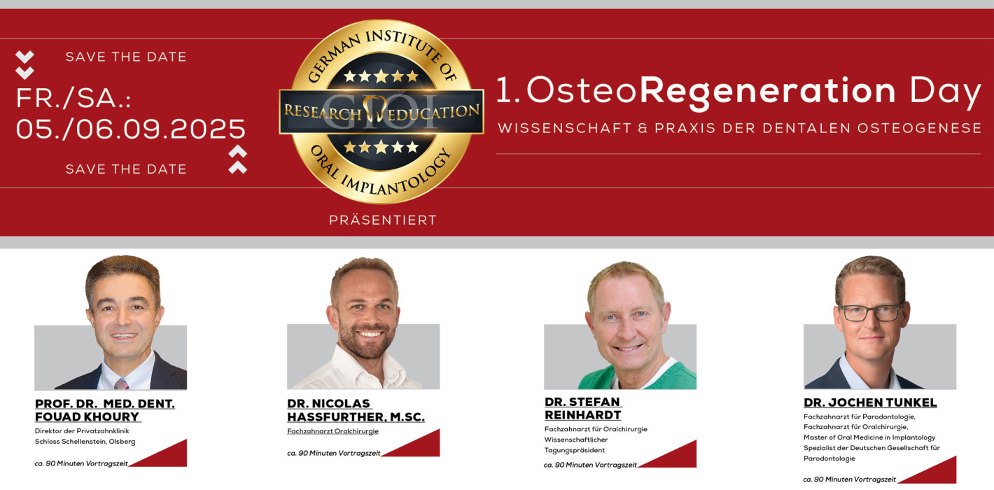 1. OsteoRegeneration Day 2025 – Das Dental Event in 2025!
