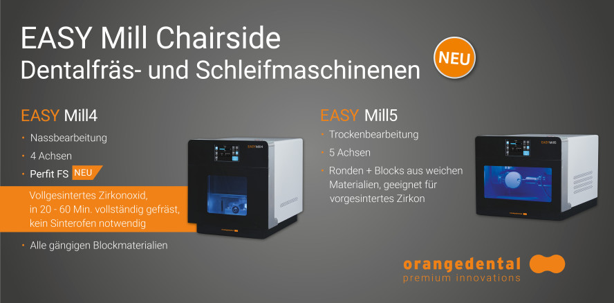 NEU: EASY Mill Chairside Dentalfräs- und Schleifmaschinen