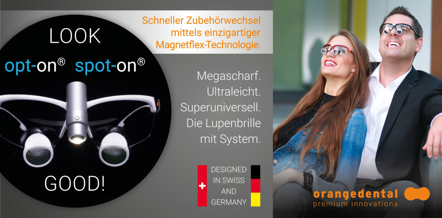 opt-on® Lupenbrille mit System von orangedental