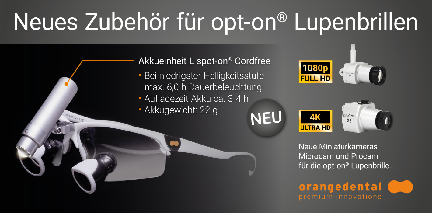 opt-on® Lupenbrillen jetzt mit stärkerem Akku L