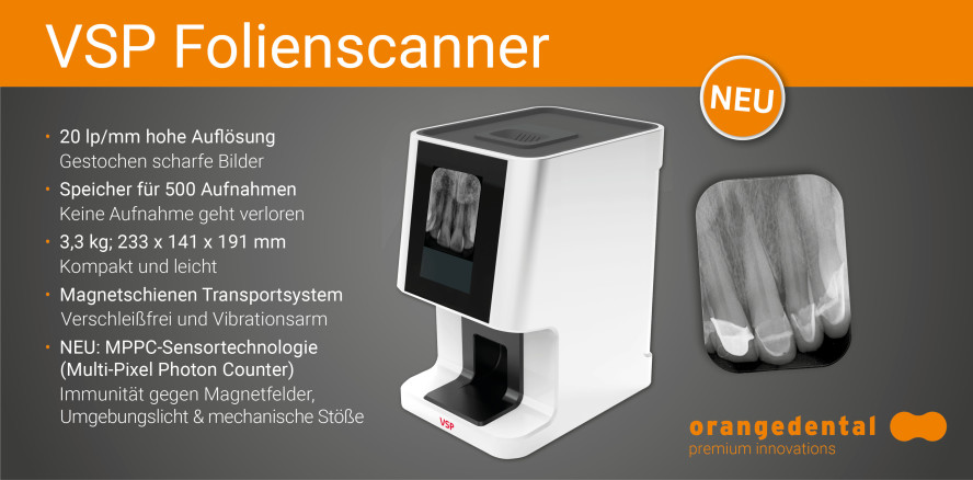 Neuer High End VSP Folienscanner von Vatech/orangedental
