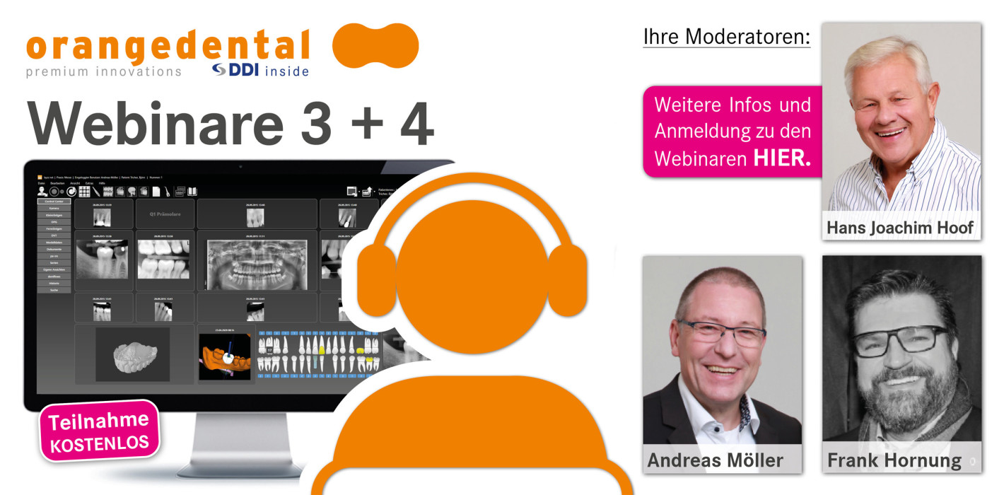 orangedental Webinare 3 & 4 – Jetzt kostenlos anmelden!
