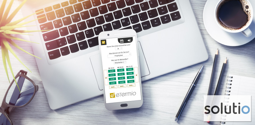 Online-Terminvergabe bestens vernetzt mit eTermio & charly by solutio
