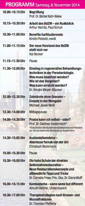 Programm Studententag 2014