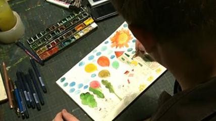 Michael Fischer-Art zeichnet für die Kinderstiftung/Quelle: youtube