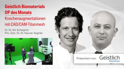 Video des Geistlich Live-Tutorials „Knochenaugmentation mit CAD/CAM-Titanmesh“