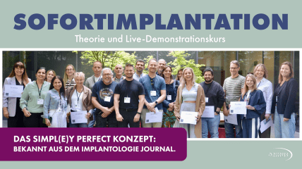 Sofortimplantation: Theorie und Live-Demonstrationskurs
