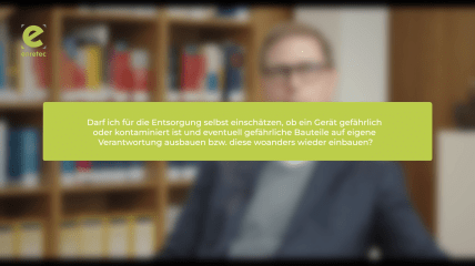 Ausbau von Bauteilen bei Elektroaltgeräten und die damit verbundenen Risiken